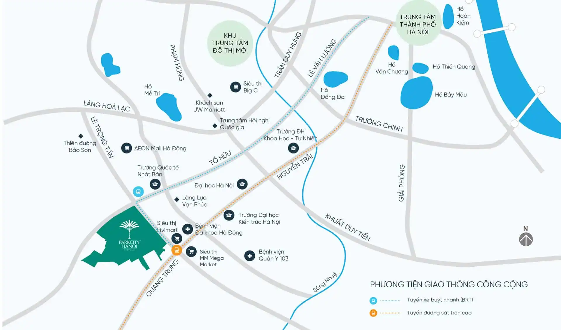 Bản đồ vị trí chung cư Park Kiara tại ParkCity Hanoi