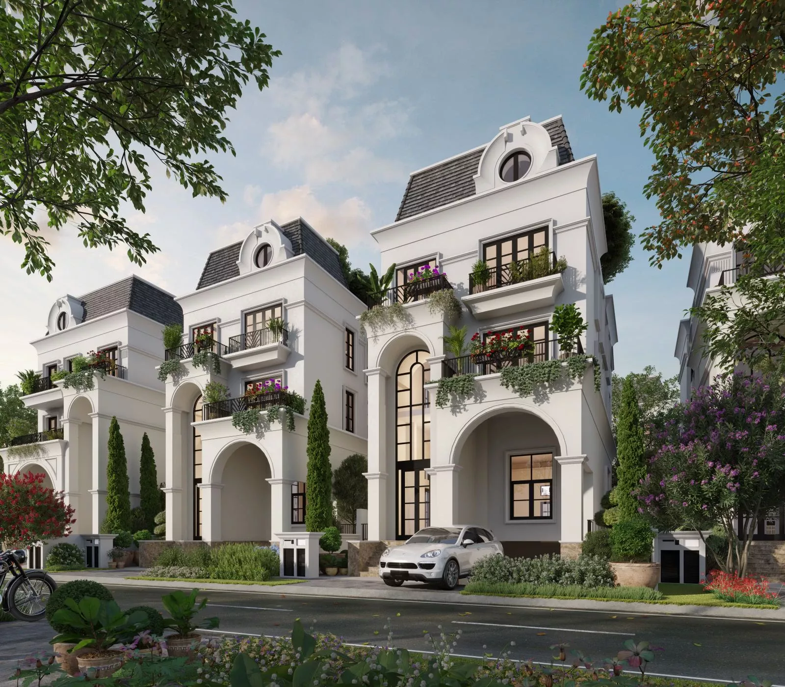 Phối cảnh biệt thự Le Jardin mẫu B ParkCity Hanoi